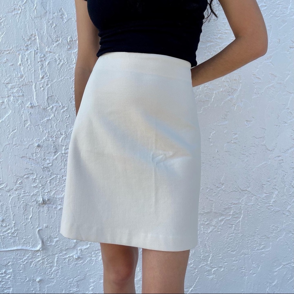 Theory White Skirt